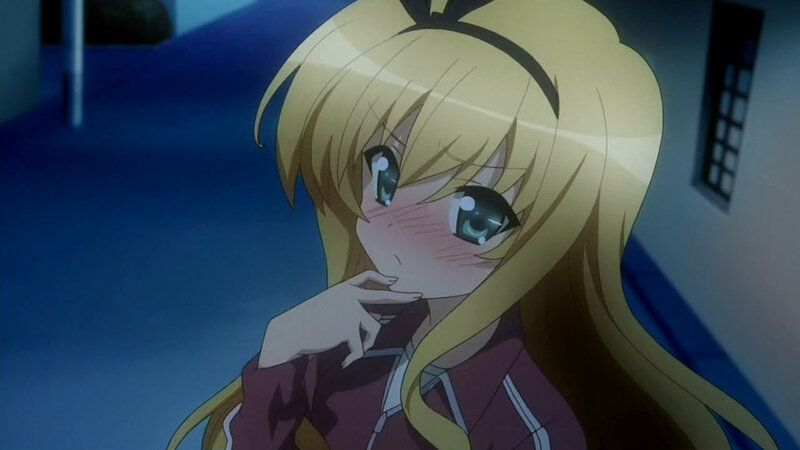 Blonde Anime Girl — Yellow, Dramatic, Night