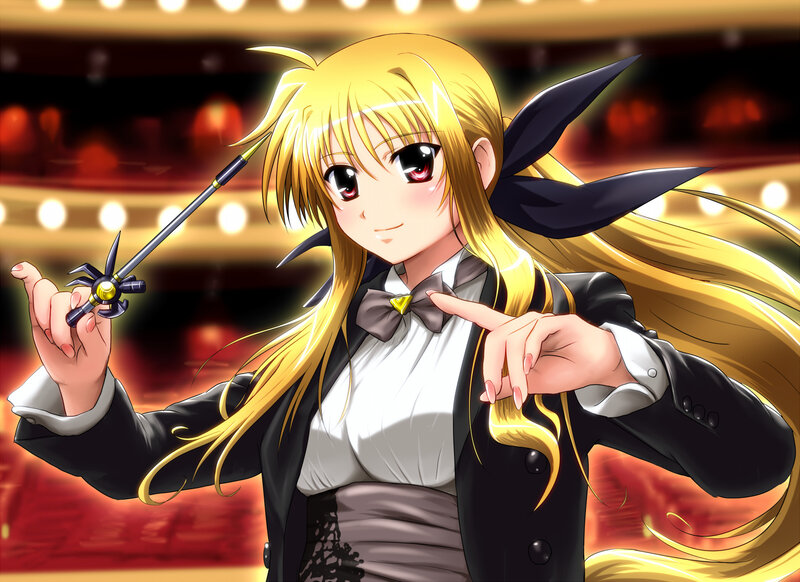 Blonde Anime Girl — Yellow, Dramatic, Sword