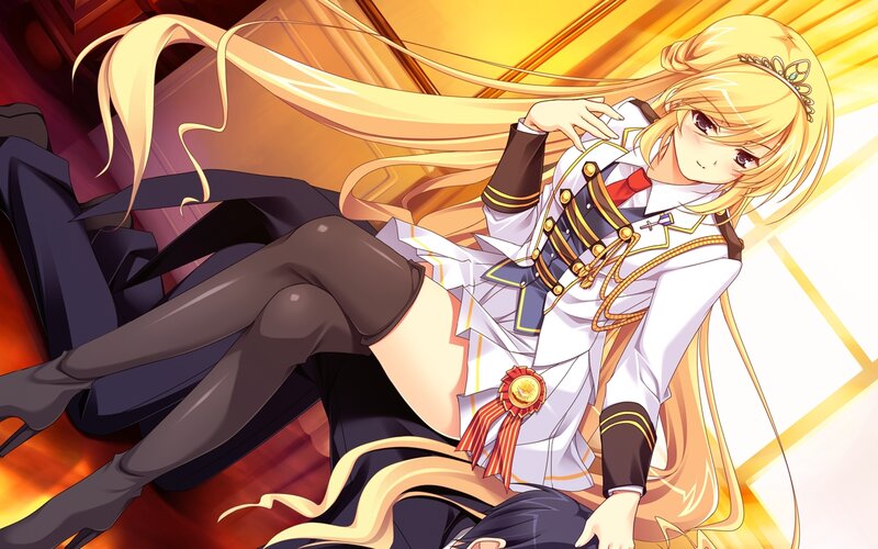 Blonde Anime Girl — Yellow, Dramatic, Uniform