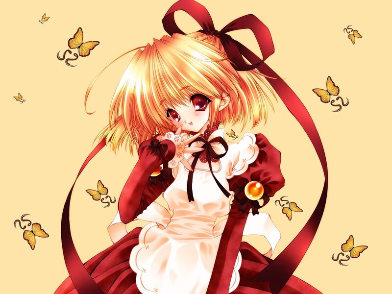Blonde Anime Girl — Yellow, Dreamy
