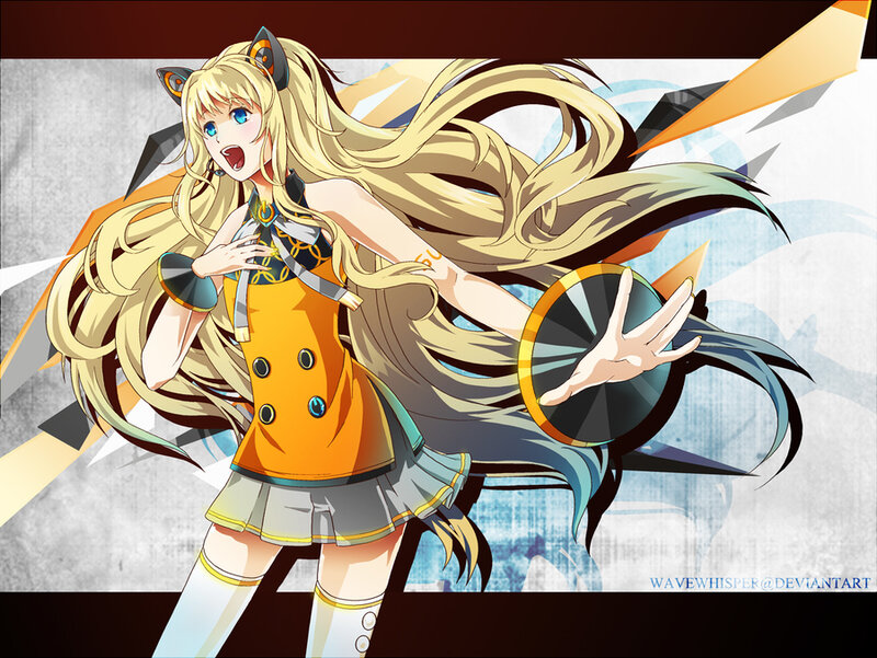 Blonde Anime Girl — Yellow, Dynamic, Cat Ears