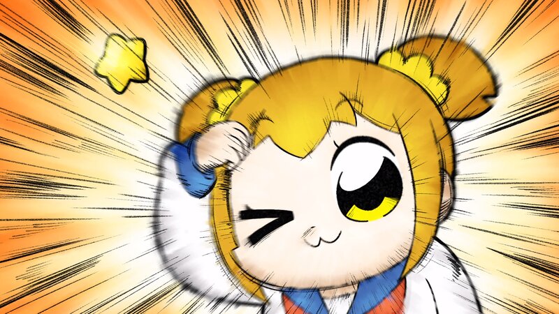 Blonde Anime Girl — Yellow, Energetic, Manga