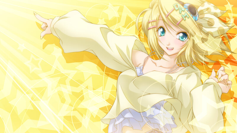 Blonde Anime Girl — Yellow, Energetic