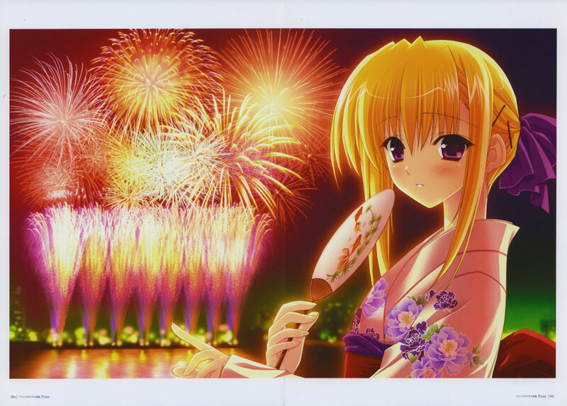 Blonde Anime Girl — Yellow, Festive