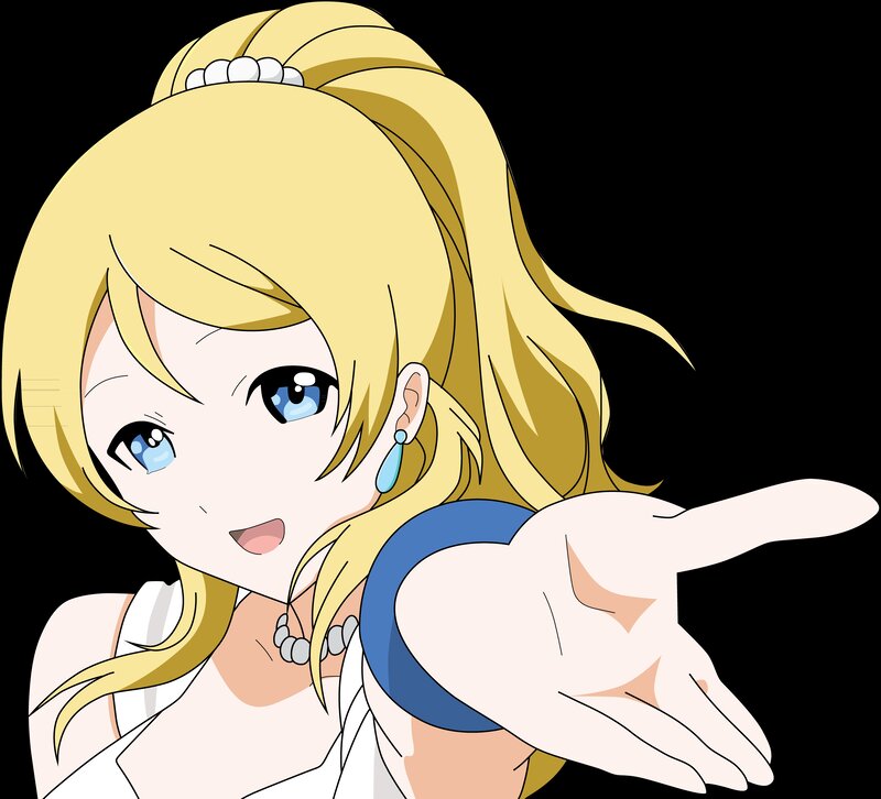Blonde Anime Girl — Yellow, Friendly