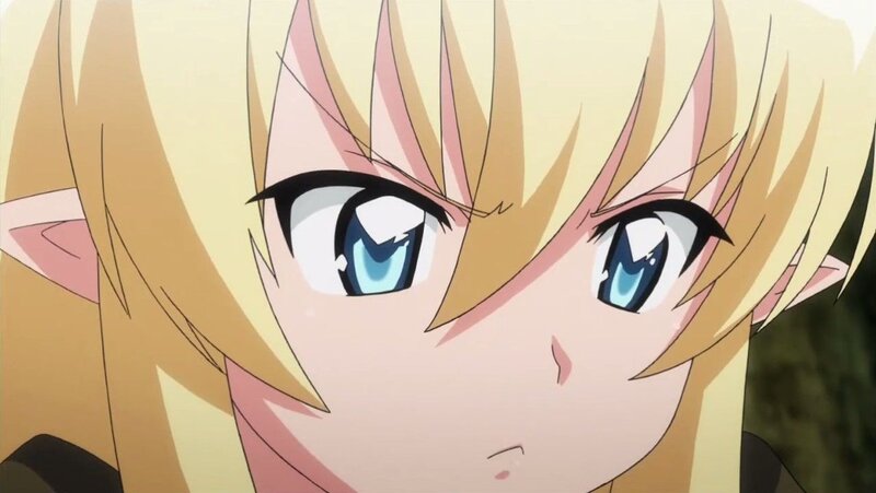 Blonde Anime Girl — Yellow, Intense, Blue Eyes, Pointed Ears
