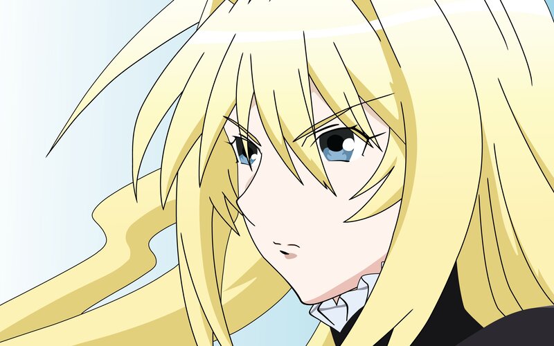 Blonde Anime Girl — Yellow, Neutral, Blue Eyes, White Collar, Yellow Hair