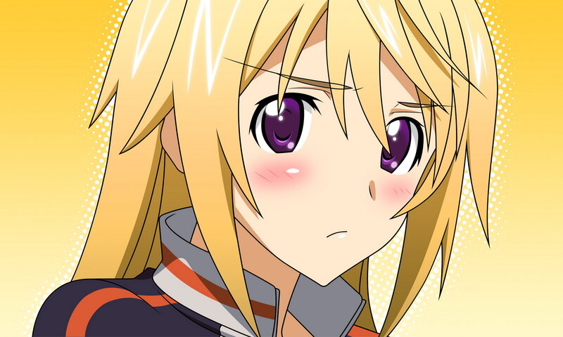 Blonde Anime Girl — Yellow, Neutral, Purple Eyes