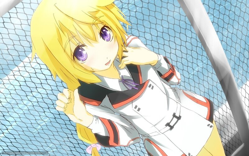 Blonde Anime Girl — Yellow, Playful, Afternoon, Net
