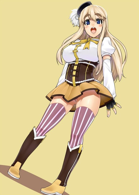 Blonde Anime Girl — Yellow, Playful, Corset