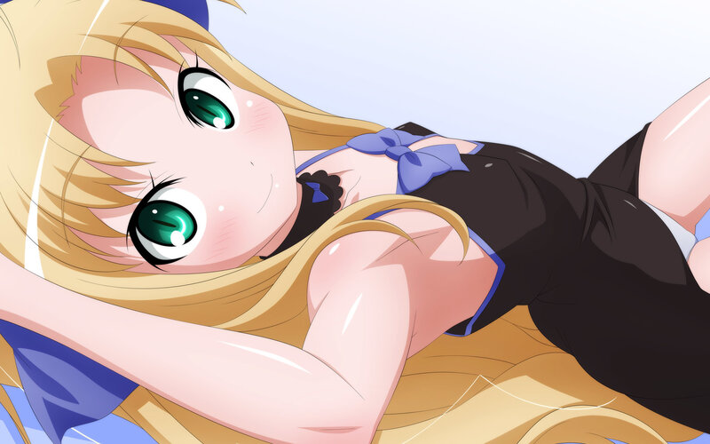 Blonde Anime Girl — Yellow, Playful, Green Eyes