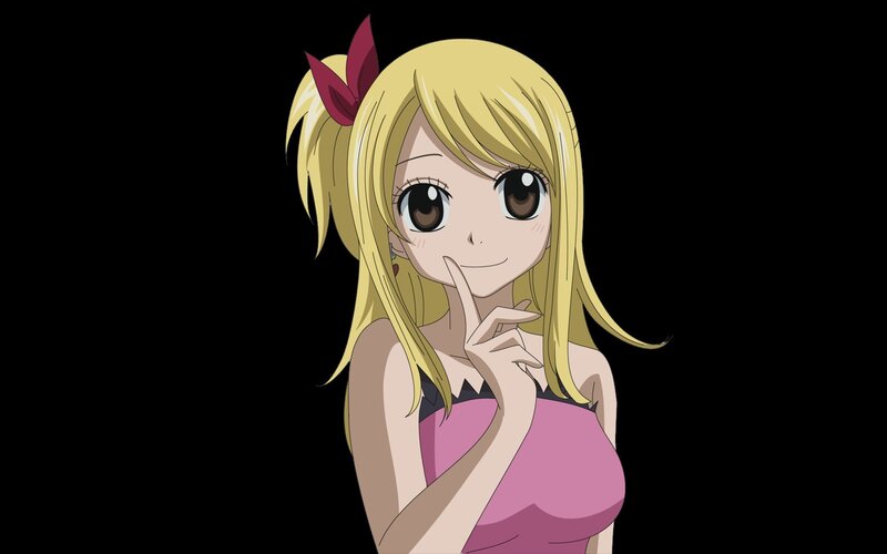 Blonde Anime Girl — Yellow, Playful, Pink Top