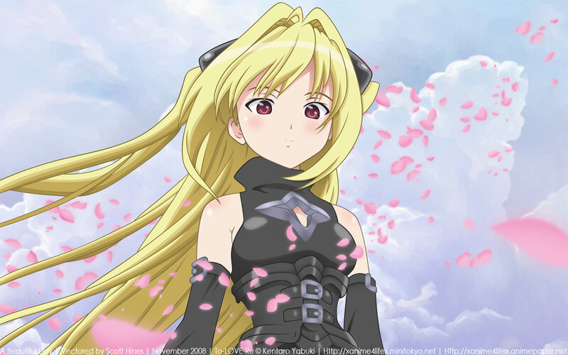 Blonde Anime Girl — Yellow, Serene, Spring
