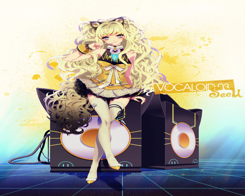 Blonde Anime Girl — Yellow, Vibrant