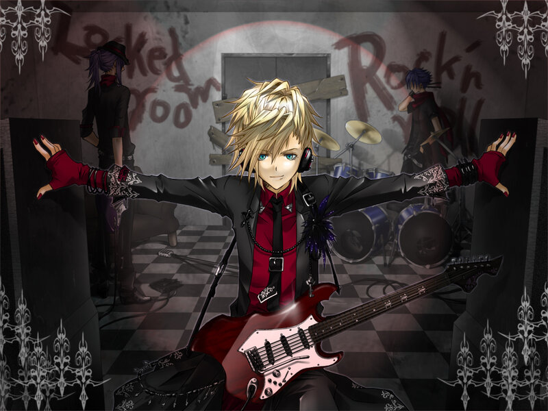 Blonde Anime Guitarist