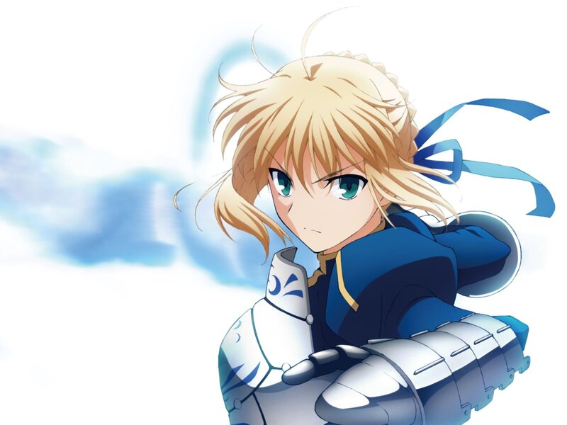 Blonde Anime Knight — Blue