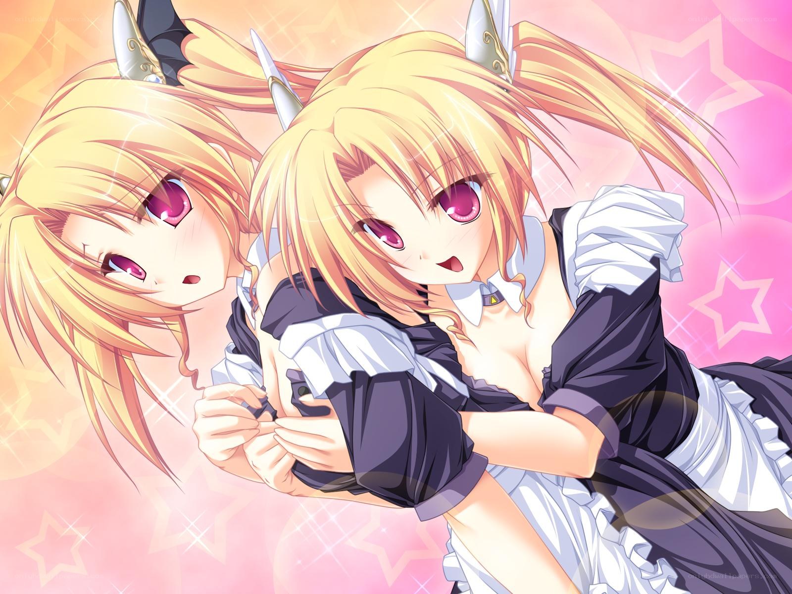 blonde anime maid characters