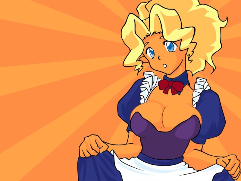 Blonde Anime Maid — Orange