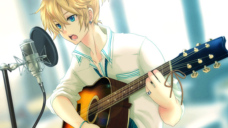 Blonde Anime Male Singing