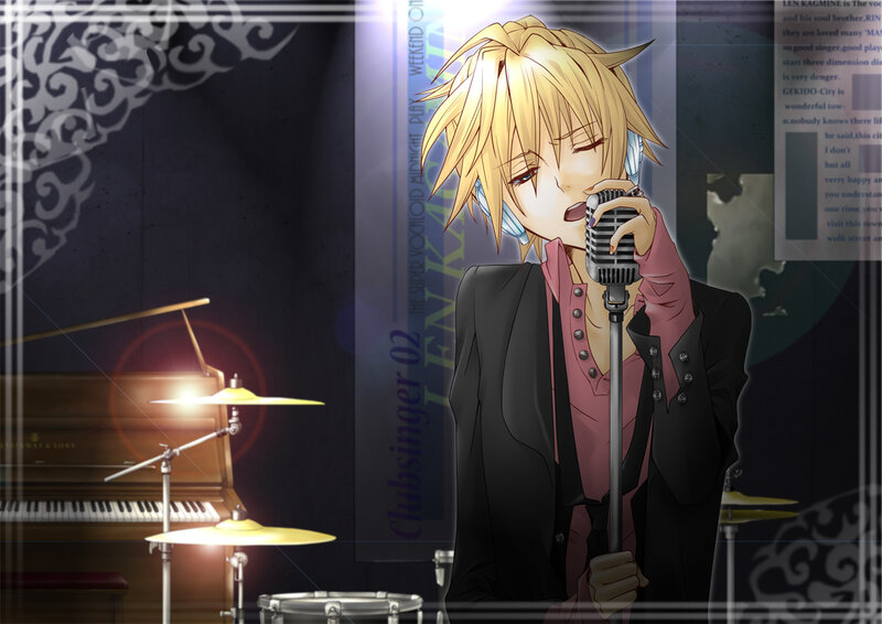 Blonde Anime Singer — Black