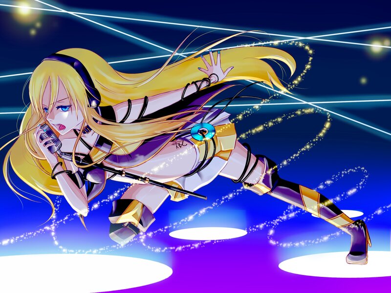 Blonde Anime Singer — Blue