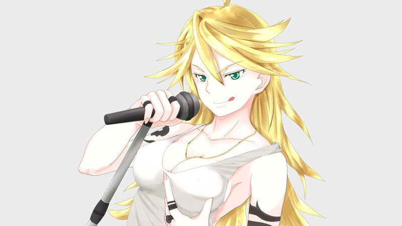 blonde anime singer