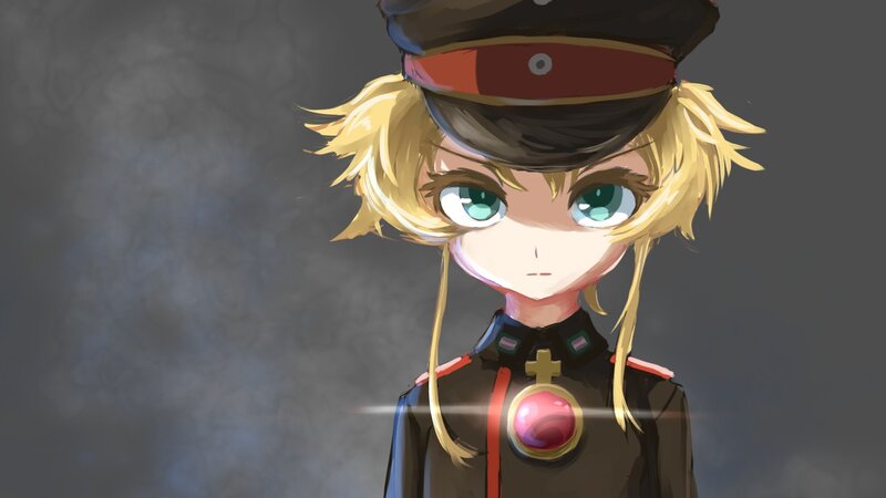 Blonde Anime Soldier — Brown