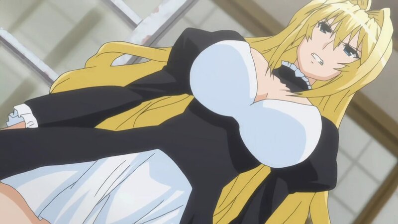 Blonde Anime Woman — Black, Dramatic, Anime Character