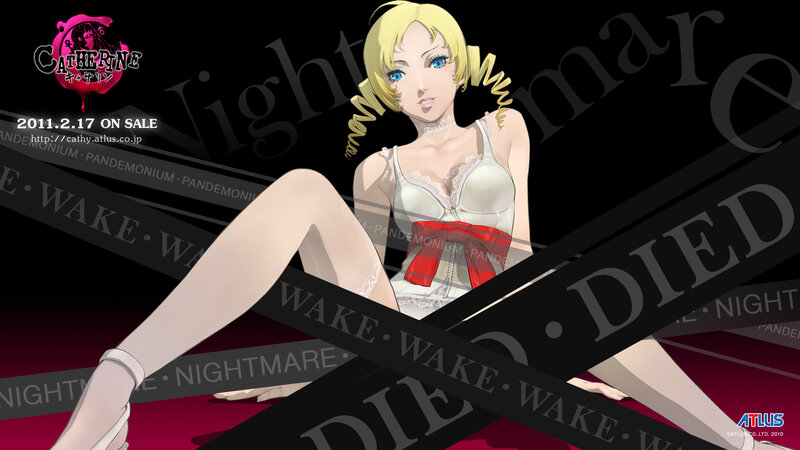 Blonde Anime Woman — Black, Dramatic, White Dress