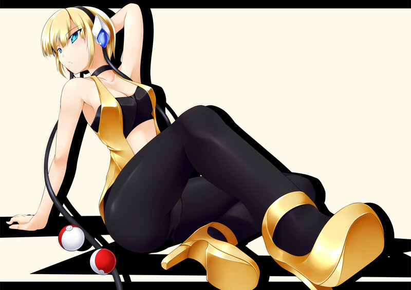 Blonde Anime Woman — Black, Relaxed