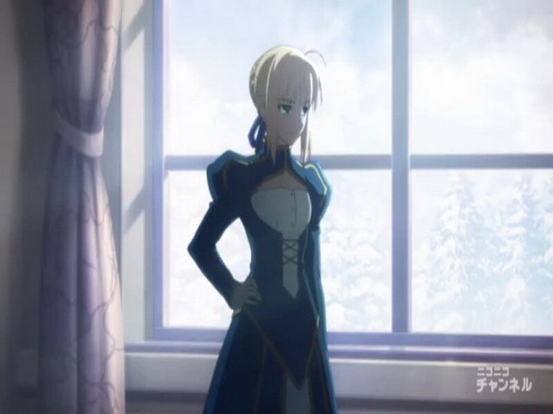Blonde Anime Woman — Blue, Calm