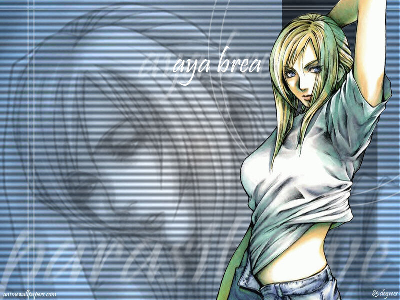 Blonde Anime Woman — Blue, Dramatic, T-shirt