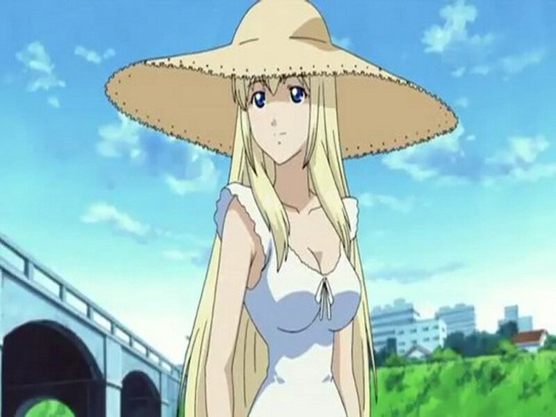 Blonde Anime Woman — Blue