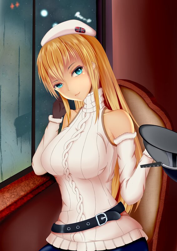 Blonde Anime Woman — Calm, Night
