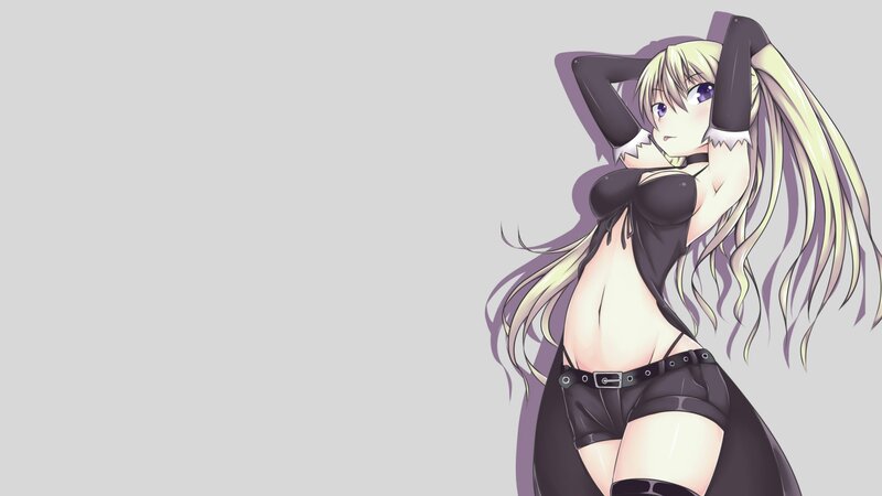 Blonde Anime Woman — Gray, Neutral
