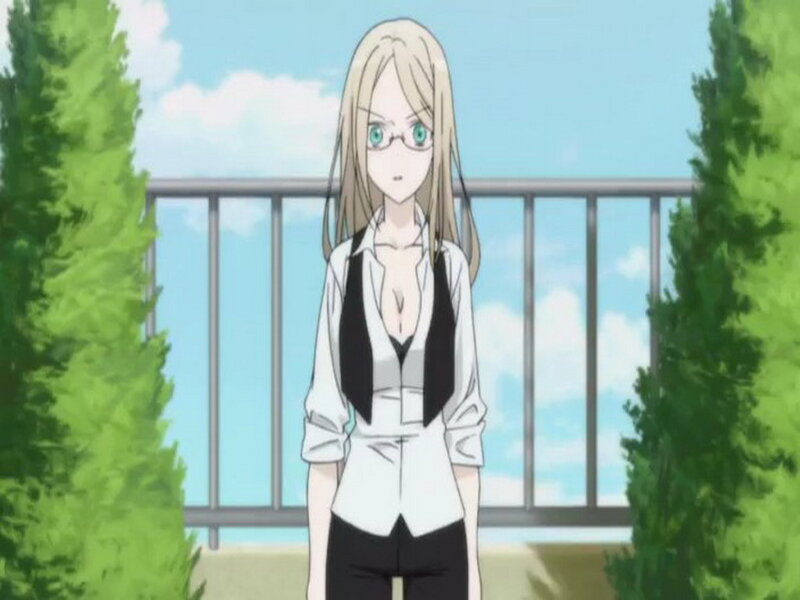 Blonde Anime Woman — Green, Calm