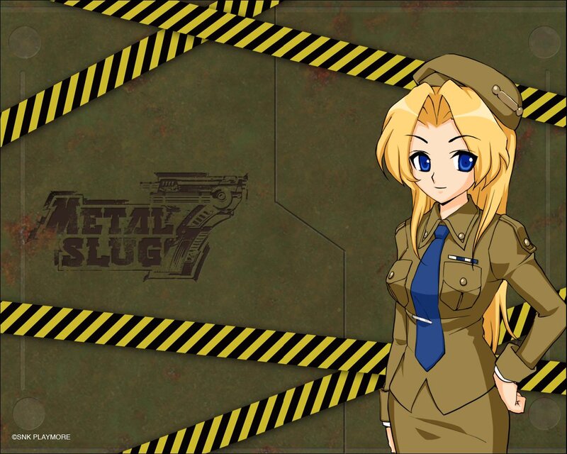Blonde Anime Woman in Uniform