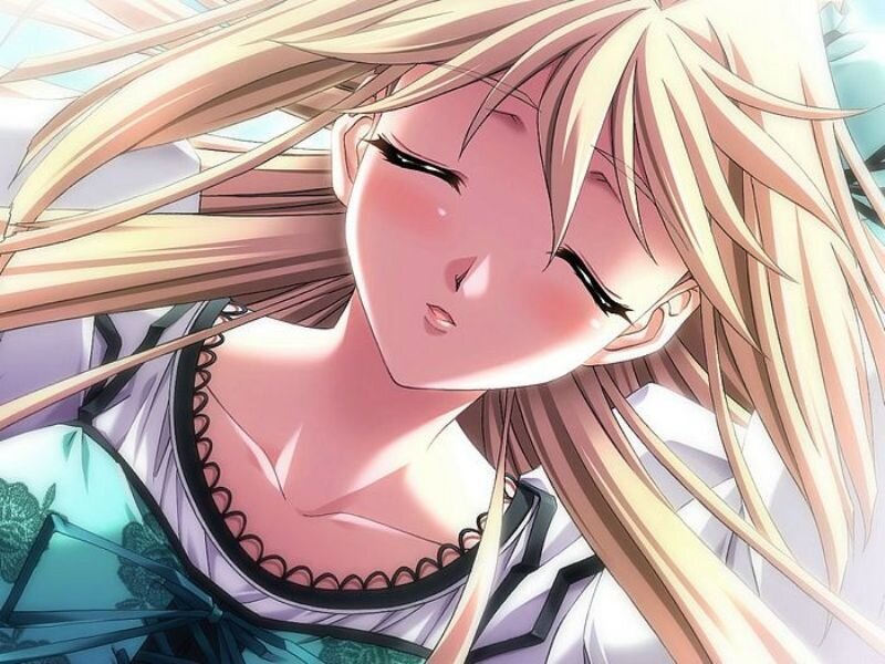 Blonde Anime Woman — Peaceful