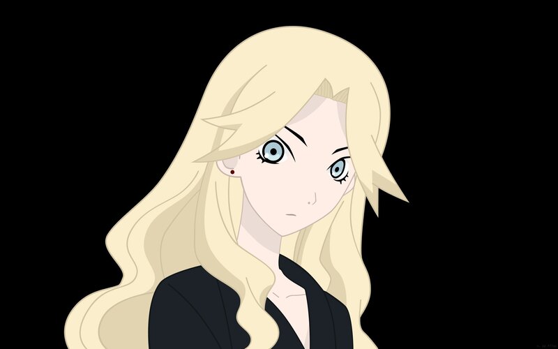 blonde anime woman portrait