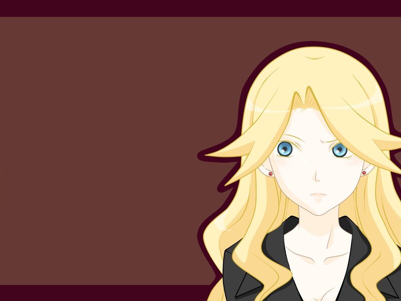 blonde anime woman portrait