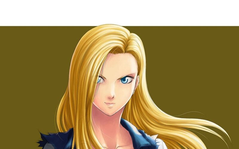 blonde anime woman portrait
