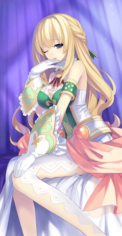 Blonde Anime Woman — Purple, Calm