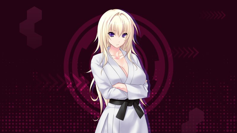 Blonde Anime Woman — Purple, Confident