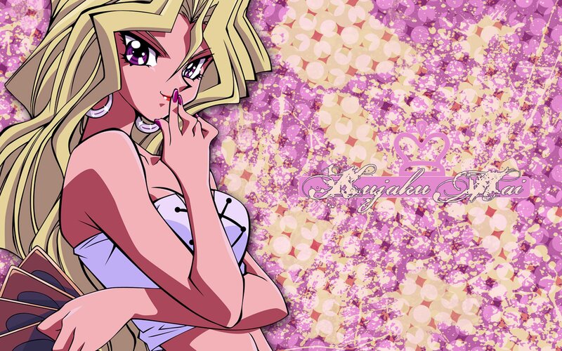 Blonde Anime Woman — Purple, Playful, Cards