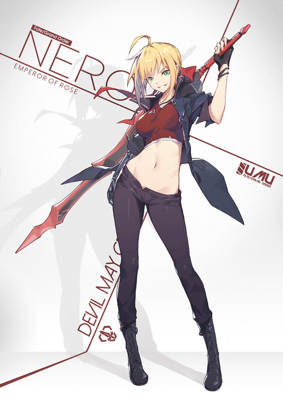 Blonde Anime Woman — White, Confident