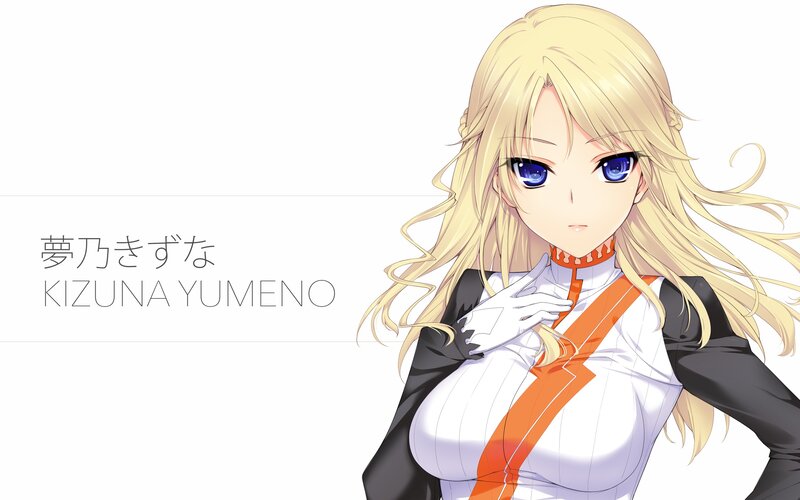 Blonde Anime Woman — White, Neutral