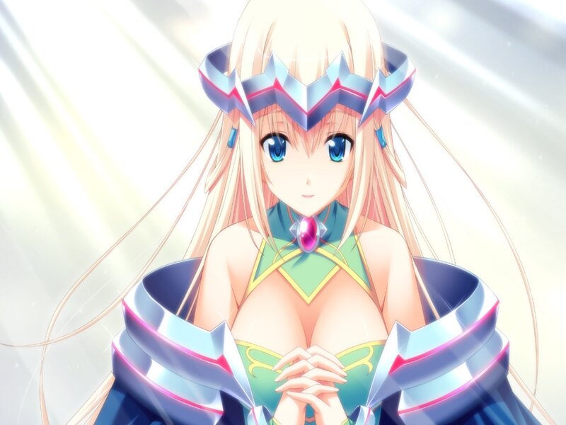 Blonde Anime Woman — White, Serene