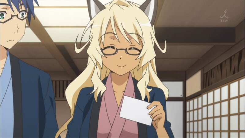 Blonde Anime Woman with Glasses