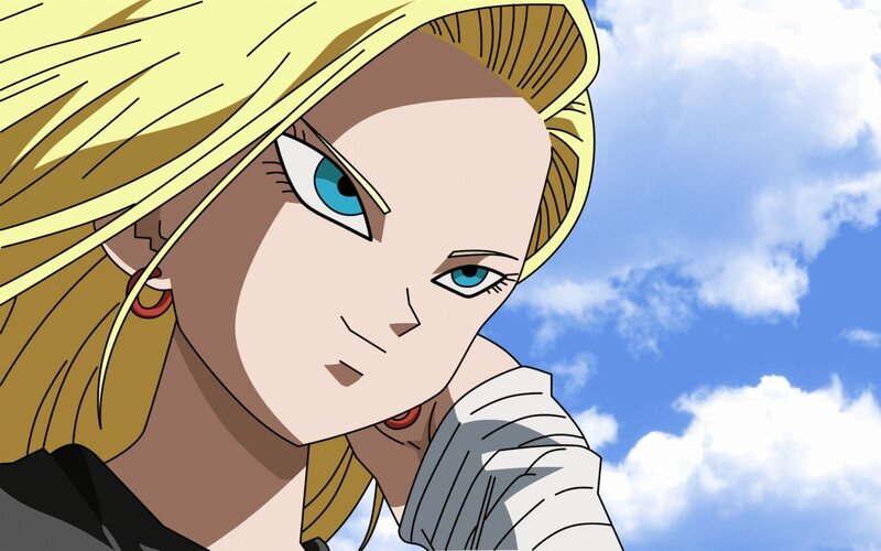 Blonde Anime Woman — Yellow, Calm, Afternoon, Blue Eyes