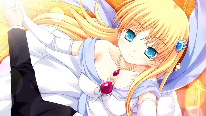 Blonde Anime Woman — Yellow, Calm